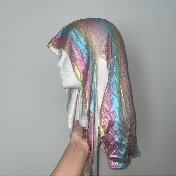 Iridescent Pastel Rainbow Silky Durag Head Wrap - Picture 1 of 4